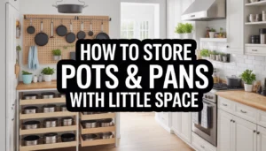 guide to storing pots and pans in small kitchens with space-saving solutions