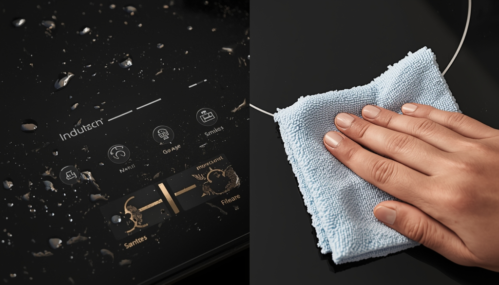 Cleaning induction cooktop touch controls to fix unresponsive buttons