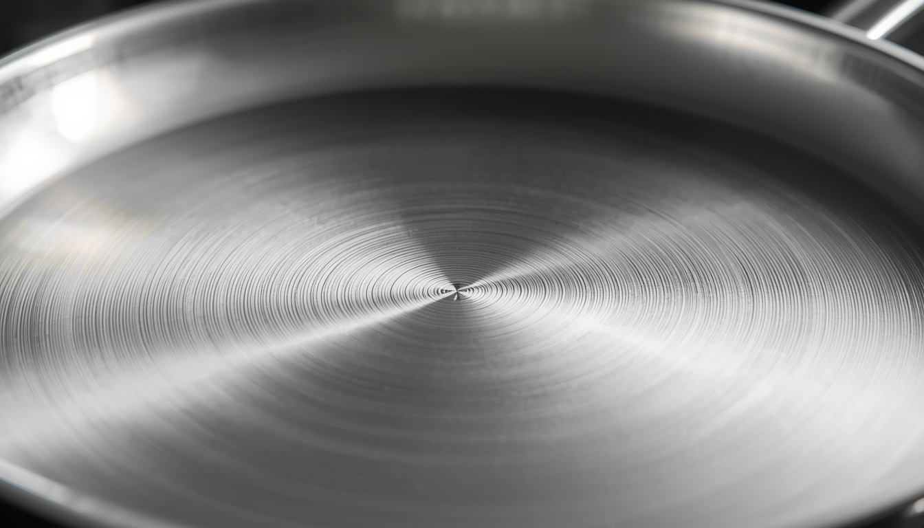 bottom of induction cookware showing flat magnetic base