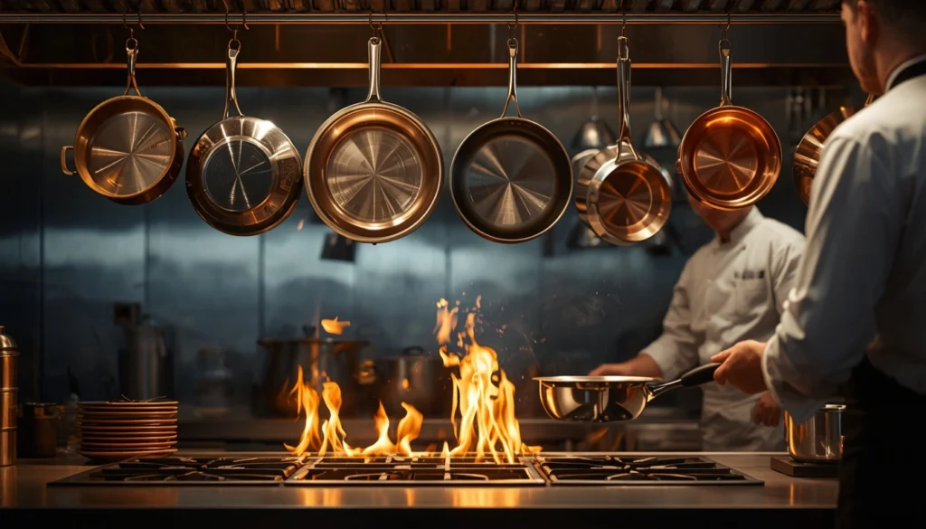 Do professional chefs use titanium pans compared with stainless steel and carbon steel cookware