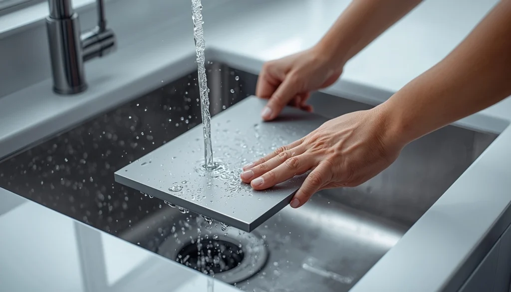 Cleaning and sanitizing a titanium cutting board