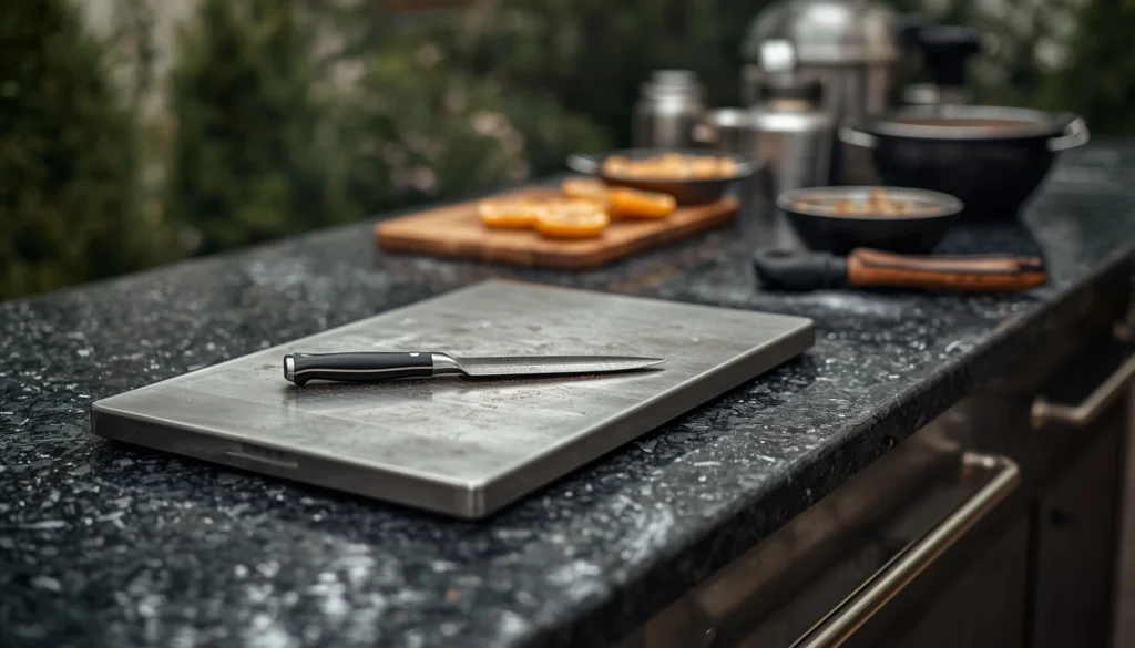 Durable titanium cutting board built for long-term use