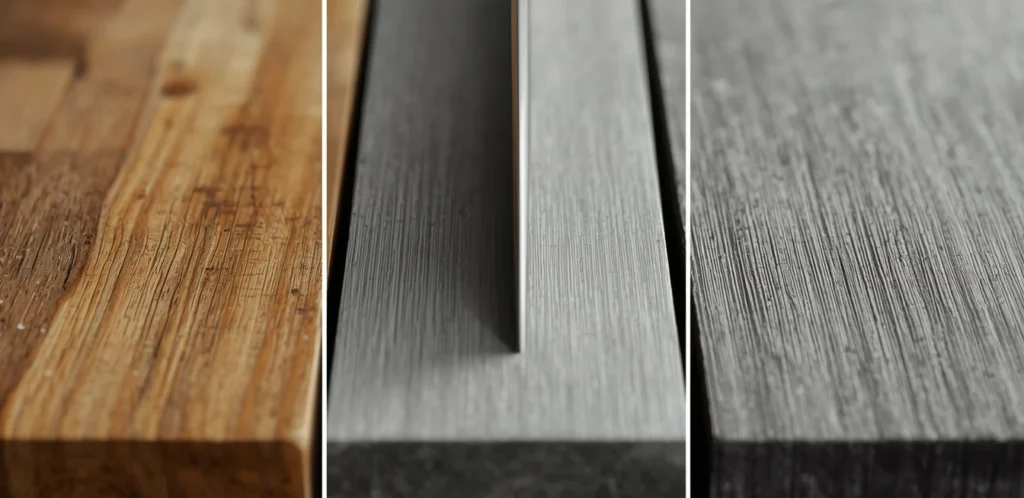 Knife edge comparison on wood titanium and stainless steel cutting boards