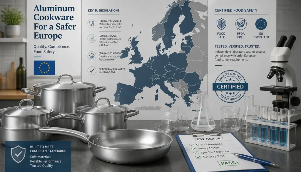 Aluminum cookware regulations and safety standards in Europe