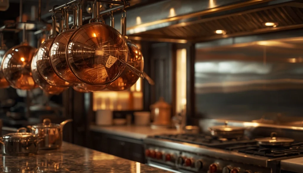 Traditional copper cookware compared with modern stainless steel cookware